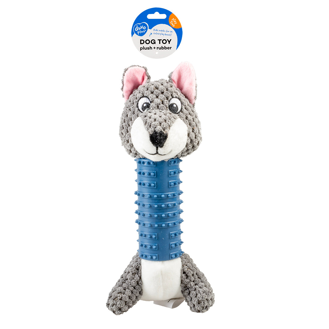 Dog Toy Plush Rubber Toy Wolf