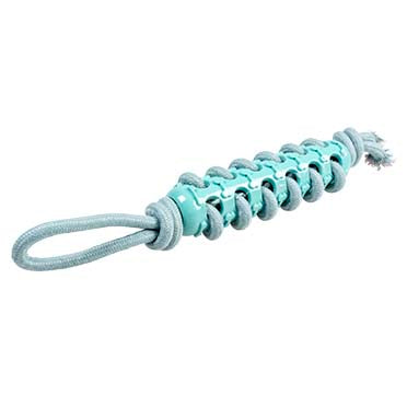 Dog Toy Rope Stick With Rubber & Loop Blue