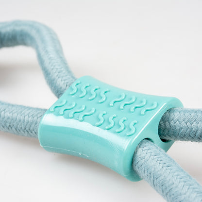 Dog Toy Rope 8 Pull Ring & Rubber Blue