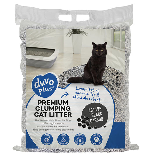 Duvo Premium Clumping Litter Black Carbon 12kg