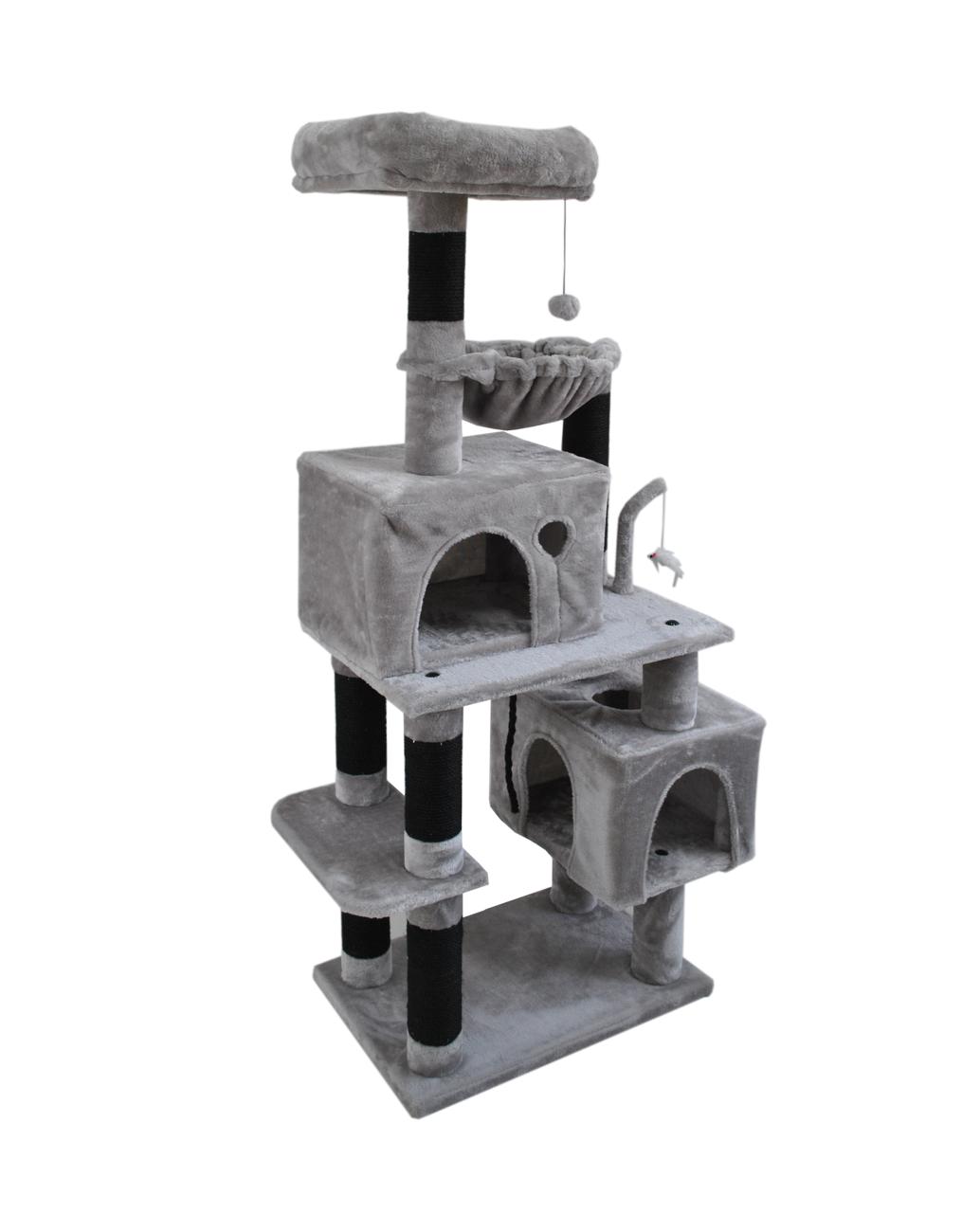 Cat Tree Grey Two Box Multi Level Premium