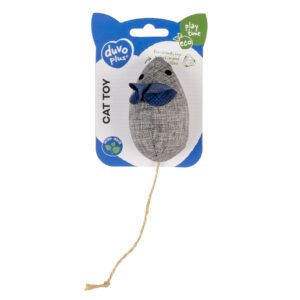 Cat Toy Eco Navy Mouse & Catnip