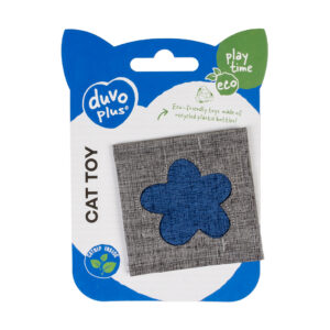 Cat Toy Eco Navy Square & Catnip