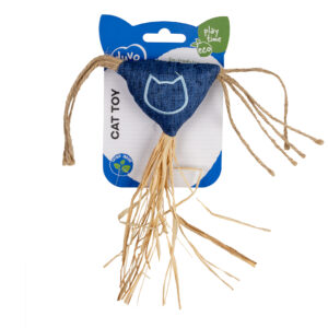 Cat Toy Eco Navy Triangle & Catnip