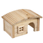 Small Animal Wooden Lodge Dome Roof